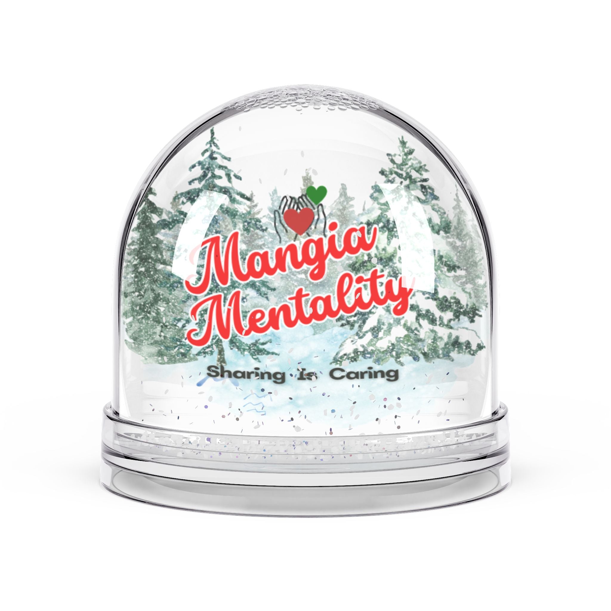 Mangia Mentality Snow Globe - Sharing is Caring Holiday Decor