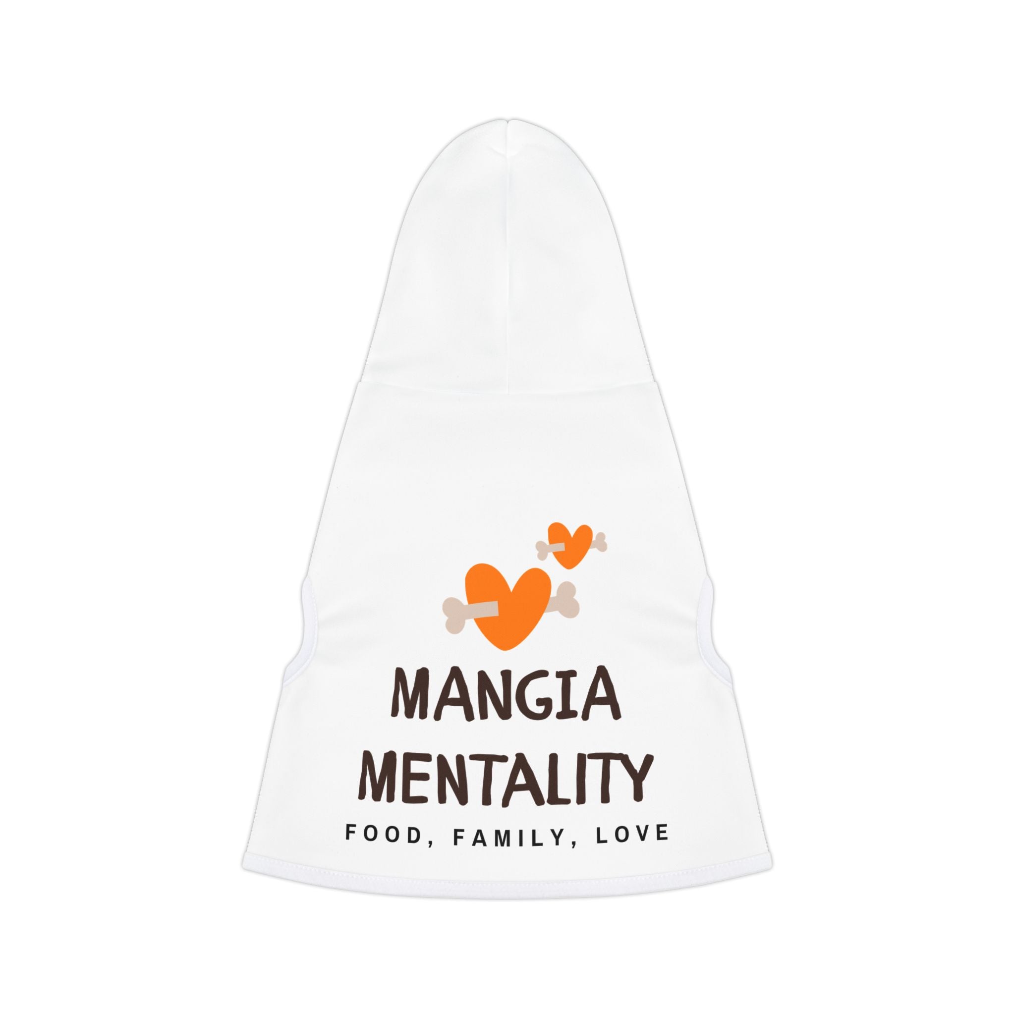 Cute Pet Hoodie - Mangia Mentality: Food, Family, Love