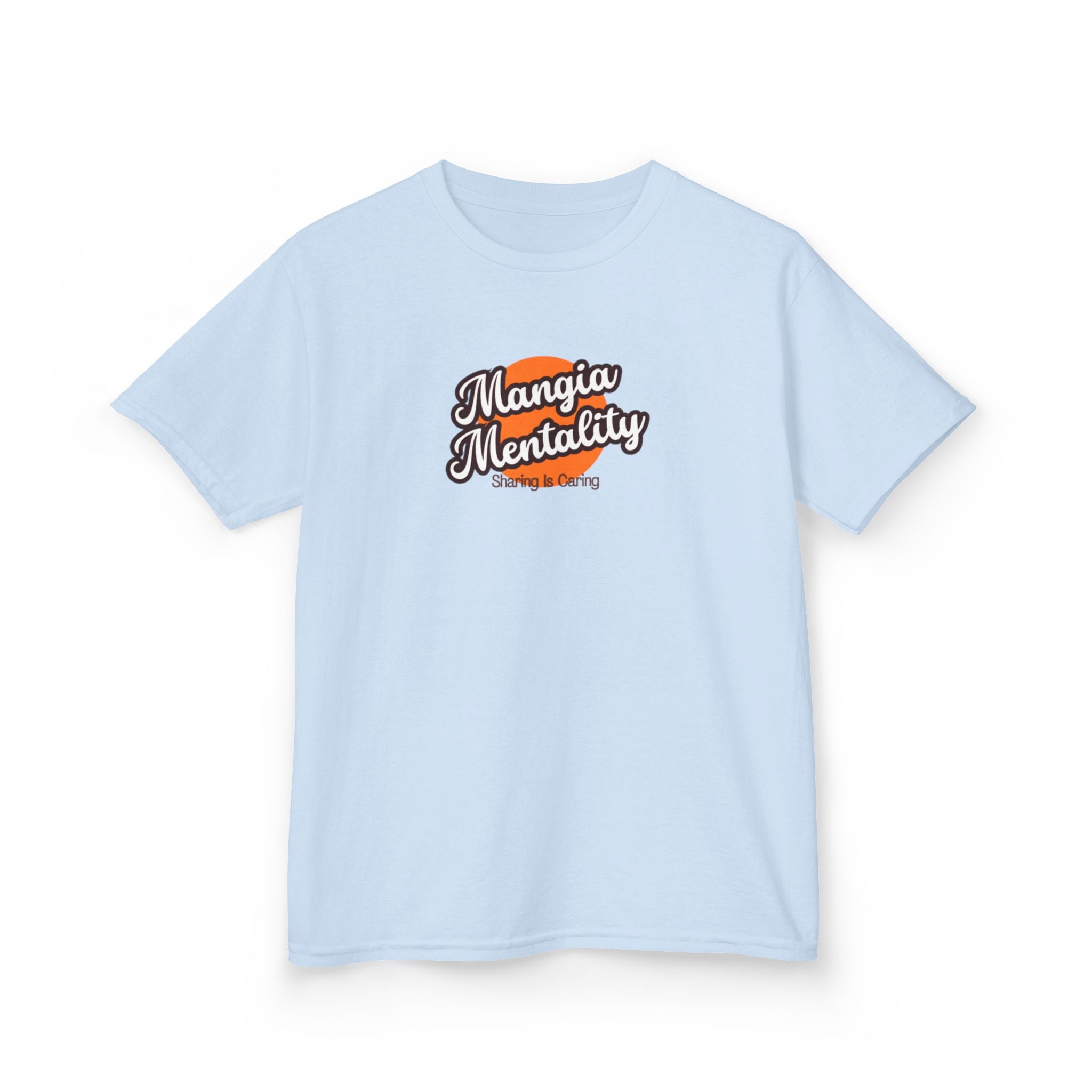 Kids Heavy Cotton™ Tee - 'Mangia Mentality' Sharing is Caring T-Shirt
