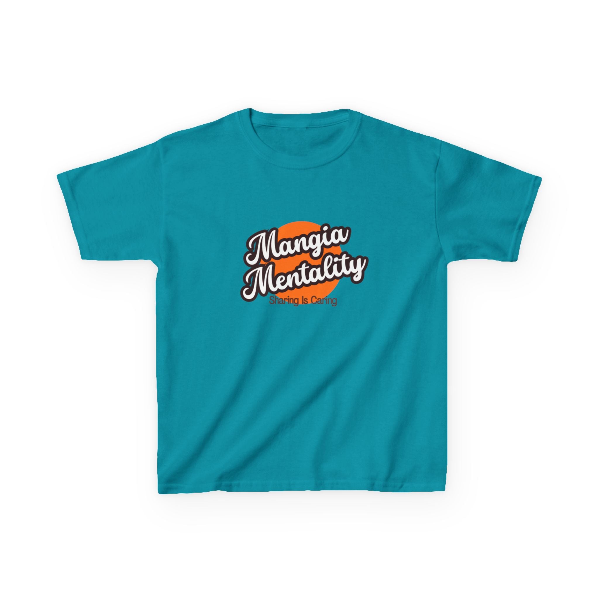 Kids Heavy Cotton™ Tee - 'Mangia Mentality' Sharing is Caring T-Shirt
