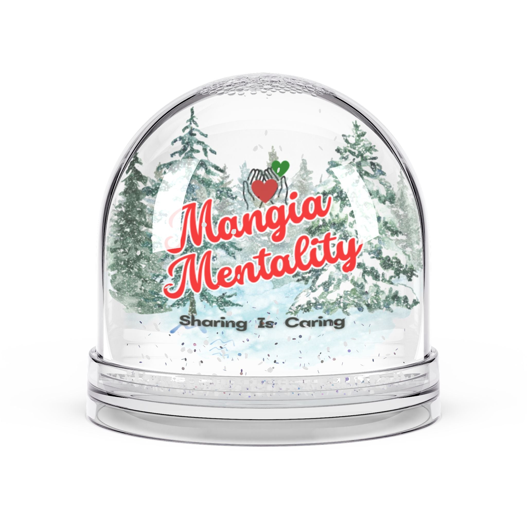 Mangia Mentality Snow Globe - Sharing is Caring Holiday Decor